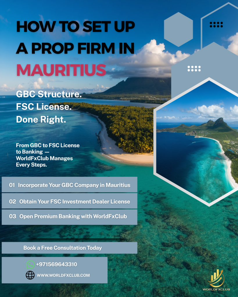 How to Set Up a Prop Firm in Mauritius — GBC Structure and FSC Licensing Explained
