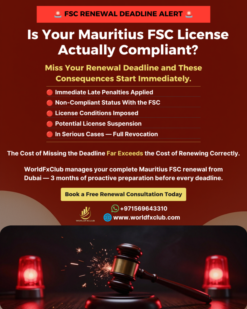 Mauritius FSC License Renewal Deadline — What Every Broker Must Know to Stay Compliant
