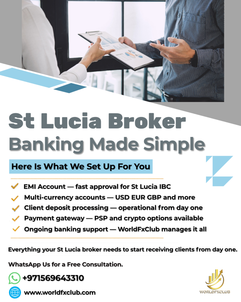 Banking for St Lucia Forex Brokers — EMI vs Traditional Bank — Which Is Better in 2026